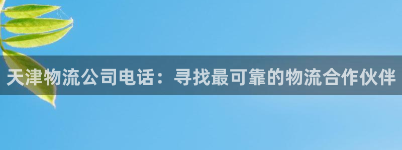 28圈注册：天津物流公司电话：寻找最